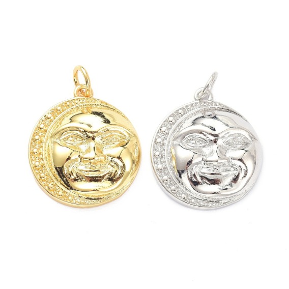 Латунь прелести, с целью перехода в кольце, долговечный, луна с солнцем