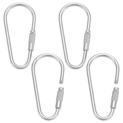 4 шт. 304 подвески с винтовым карабином из нержавеющей стали, для изготовления ожерелий, овальные