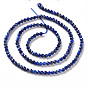 Hilos de cuentas de lapislázuli natural, rondo, facetados