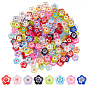 180 шт прозрачные акриловые бусины, имитировать стеклянные бусины миллефиори, цветка сливы