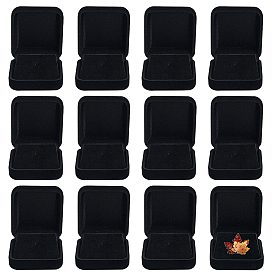 12Pcs Square Velvet Medal Storage Boxes, Commemorative Coins Holder