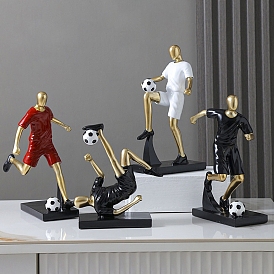 Resin Football Boy Figurines Display Decorations, for Home Desktop Wine Cabinet Decoration
