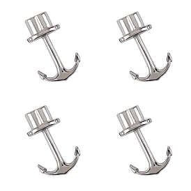 Unicraftale 304 Stainless Steel Anchor Hook Clasps, For Leather Cord Bracelets Making