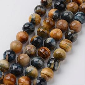 Natural Tiger Eye Beads Strands, Round