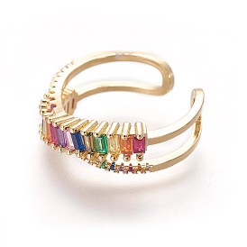 Кубического циркония кольца манжеты, открытые кольца, крест крест кольца, двойного кольца, х кольцо, с латунной фурнитурой 