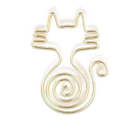 Cat Shape Iron Paperclips, Cute Paper Clips, Funny Bookmark Marking Clips
