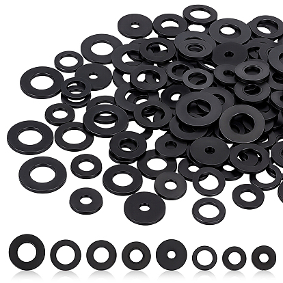 160Pcs 8 Styles Nylon Flat Washers