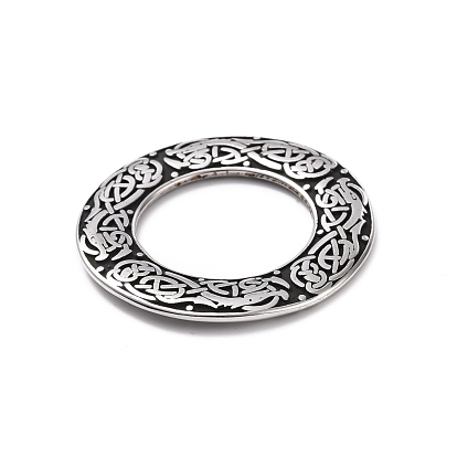 304 из нержавеющей стали связывание кольцо, полированный, круглое кольцо с рисунком дракона