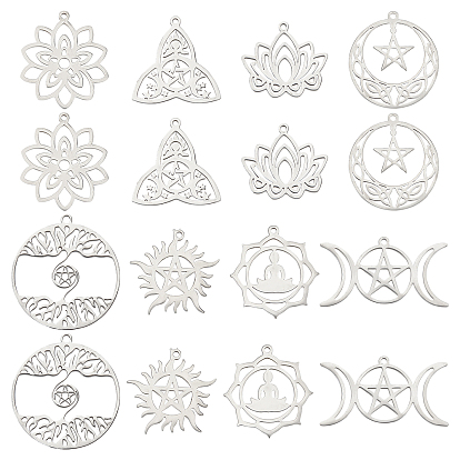 16 шт 8 стиль 304 подвески из нержавеющей стали, разнообразные