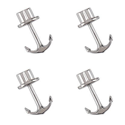 304 Stainless Steel Anchor Hook Clasps, For Leather Cord Bracelets Making