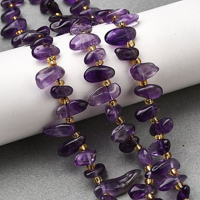 Природный аметист нитей бисера, самородки, Топ пробуренной, упавший камень, с бисером