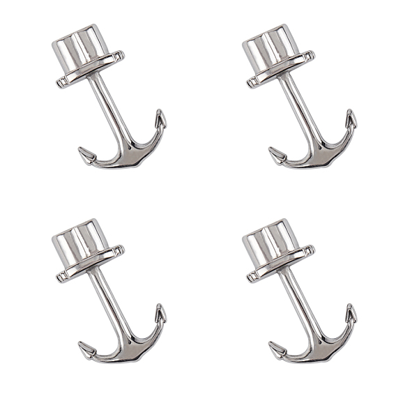 304 Stainless Steel Anchor Hook Clasps, For Leather Cord Bracelets Making