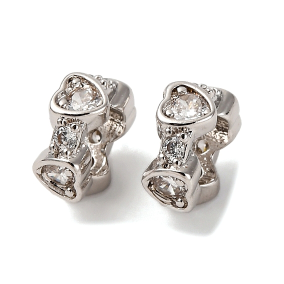 Латунные микро проложить кубического циркония бусы, долговечный, без свинца и без кадмия