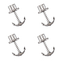 304 Stainless Steel Anchor Hook Clasps, For Leather Cord Bracelets Making