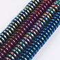 Electroplate Non-Magnetic Synthetic Hematite Beads Strands, Heishi Beads, Disc/Flat Round