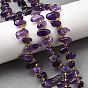Природный аметист нитей бисера, самородки, Топ пробуренной, упавший камень, с бисером