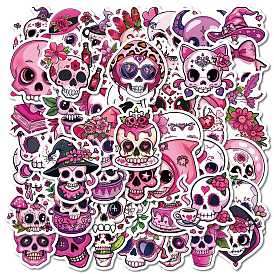 Gothic Pink Skeleton PP Waterproof Stickers, for DIY Scrapbooking