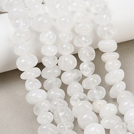 Natural Quartz Crystal Beads Strands, Rock Crystal, Nuggets, Tumbled Stone
