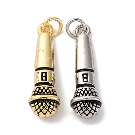 Латунные подвески, микрофон, с целью перехода в кольце, без кадмия и без свинца, стойки покрытие, долговечный