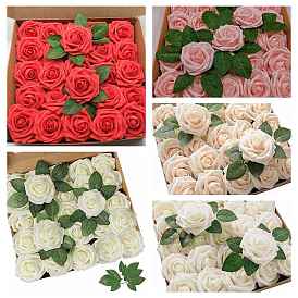 Rose artificielle en tissu, pour les centres de table d'allée de mariage confettis cotillons décoration de la maison
