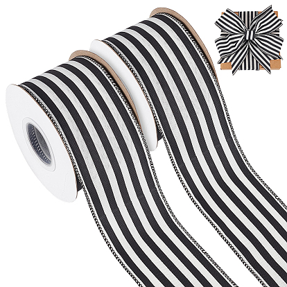 Ruban polyester, rayure, pour l'emballage cadeau
