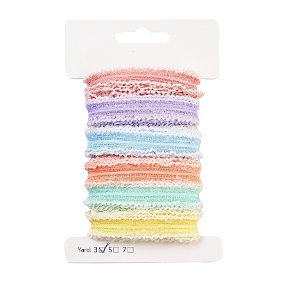 18 ярды 6 цвета, наборы плиссированных лент из полиэстера и поликоттона, для изготовления бантов, Подарочная упаковка