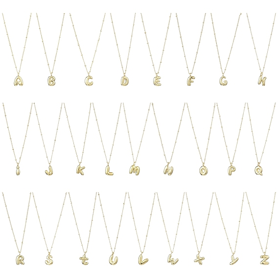 1латунные подвески с буквами в виде букв, ожерелье из воздушных шаров и букв, реальный 18 k позолоченный