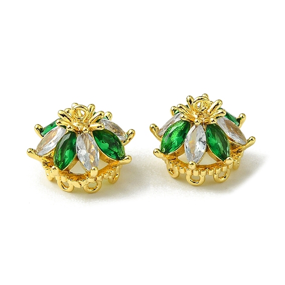 Латунные микро проложить кубического циркония прелести, без кадмия, без никеля и без свинца, полукруглый