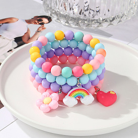 Colorful Bohemian Beaded Bracelet Set for Women - Fashion Rainbow Charm Bracelets