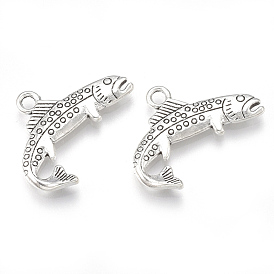 Сплавочные подвески тибетского стиля, без кадмия и без свинца, рыба