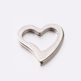 Оригинальный цвет 304 из нержавеющей стали сердце прелести, 14.5x15x1.5 мм