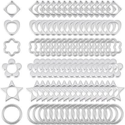 180шт 6 стили 2-отверстие ccb пластиковая бусина рамка