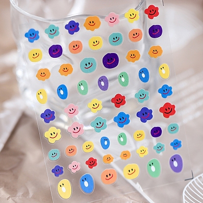 Plastic Stickers, Nail Art Stickers, Smiling Face