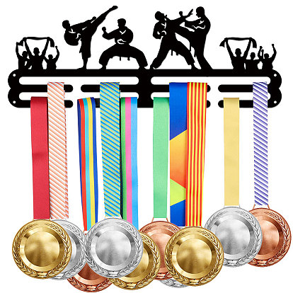 Железная вешалка для медалей, 2-линия, с винтами, каратэ