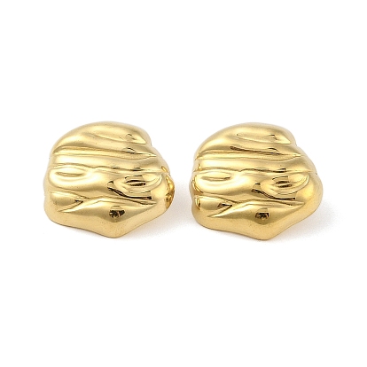 Ion Plating(IP) 304 Stainless Steel Stud Earrings for Women, Irregular