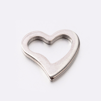 Оригинальный цвет 304 из нержавеющей стали сердце прелести, 14.5x15x1.5 мм
