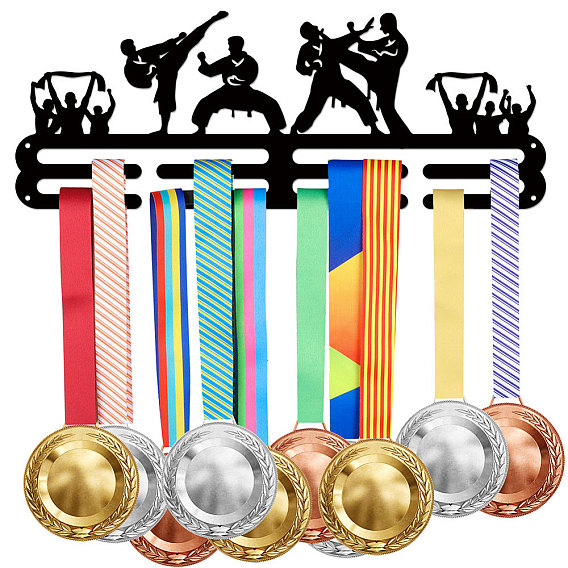 Железная вешалка для медалей, 2-линия, с винтами, каратэ