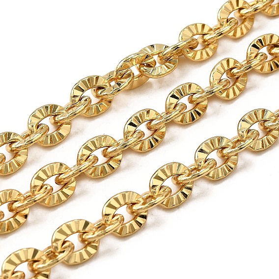 Латунные текстурированные плоские круглые звенья цепи, стойки покрытие, без кадмия и без свинца, долговечный, несварные, с катушкой