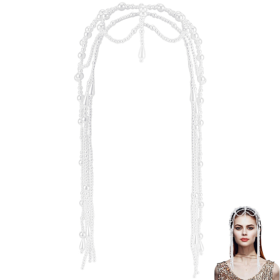 1Штамм пластиковых бусин для цепочки на голову, свадебная шляпка