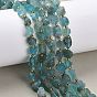 Необработанные грубые натуральные зеленые апатитовые бусины в виде нитей, самородки, с бисером