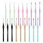 18Pcs Plastic Micro Detail Paint Brush, with Wool & Nylon Brush Head, for Painting Clay Tool