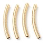 Brass Tube Beads, Cadmium Free & Lead Free, Long-Lasting Plated, Curved Beads, Tube