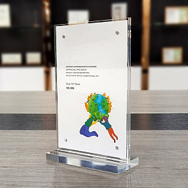 Transparent Plastic Table Number Display Stands, Card Display Holders, for Restaurant, Store, Food Sign, Rectangle