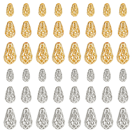 48шт 6 стили латунные полые разделительные бусины, слеза