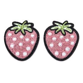 Компьютеризированная вышивка тканью утюжок на / шить на заплатках, аксессуары для костюма, аппликация, клубника