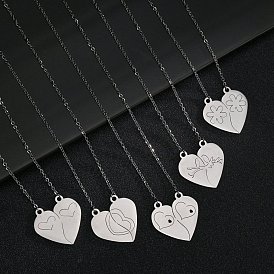 Milímetro inventar Recuento Comprar Día de San Valentín Corazón Collares de Acero Inoxidable de fábrica  a granel - PandaWhole.com