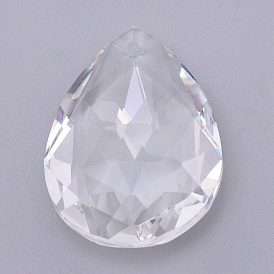 Colgantes de cristal transparente, para colgantes de cristal de araña, facetados, lágrima