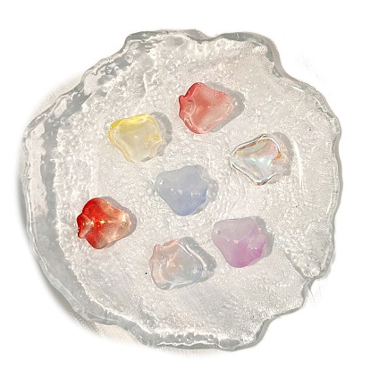 Прозрачные подвески-лэмпворк ручной работы, Petaline