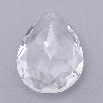 Colgantes de cristal transparente, para colgantes de cristal de araña, facetados, lágrima