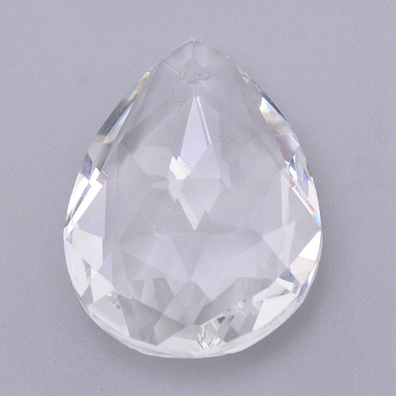 Pendentifs en verre transparent, pour pendentifs suspendus en cristal lustre, facette, larme